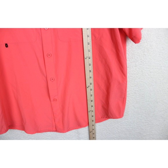 Real Tree Clemson Embroidered Vented Fishing Shirt Men's Size Large Orange - Picture 2 of 10